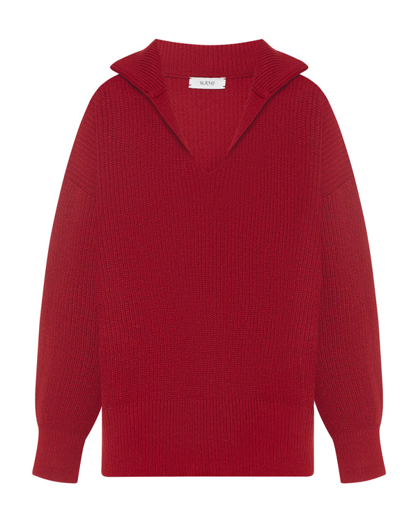 Wool sweater red