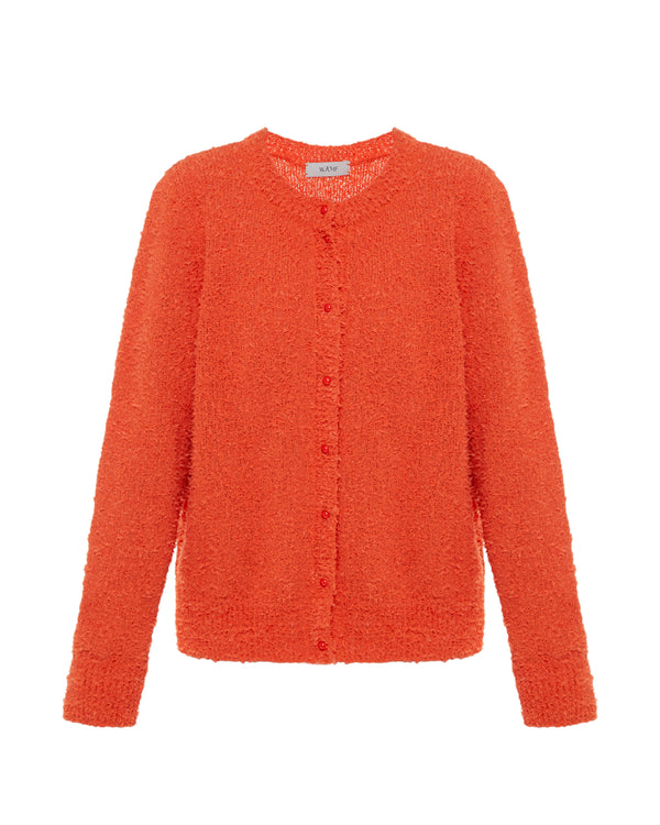 Cotton cardigan - Orange Red