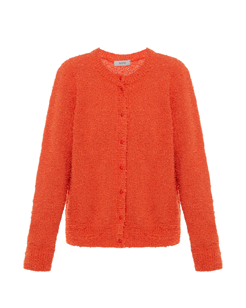 Cotton cardigan - Orange Red