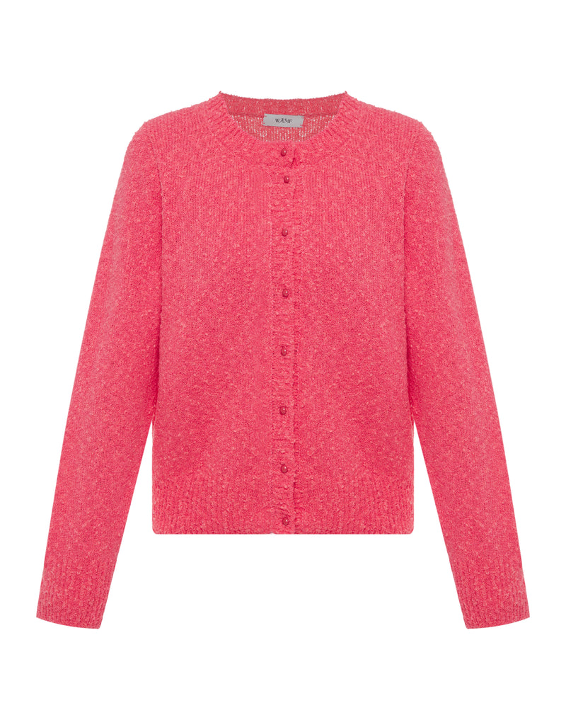 Cotton cardigan - Cherry Pink