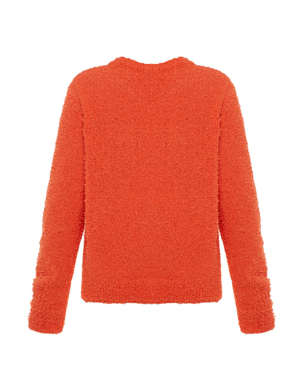 Cotton cardigan - Orange Red