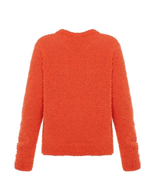 Cotton cardigan - Orange Red