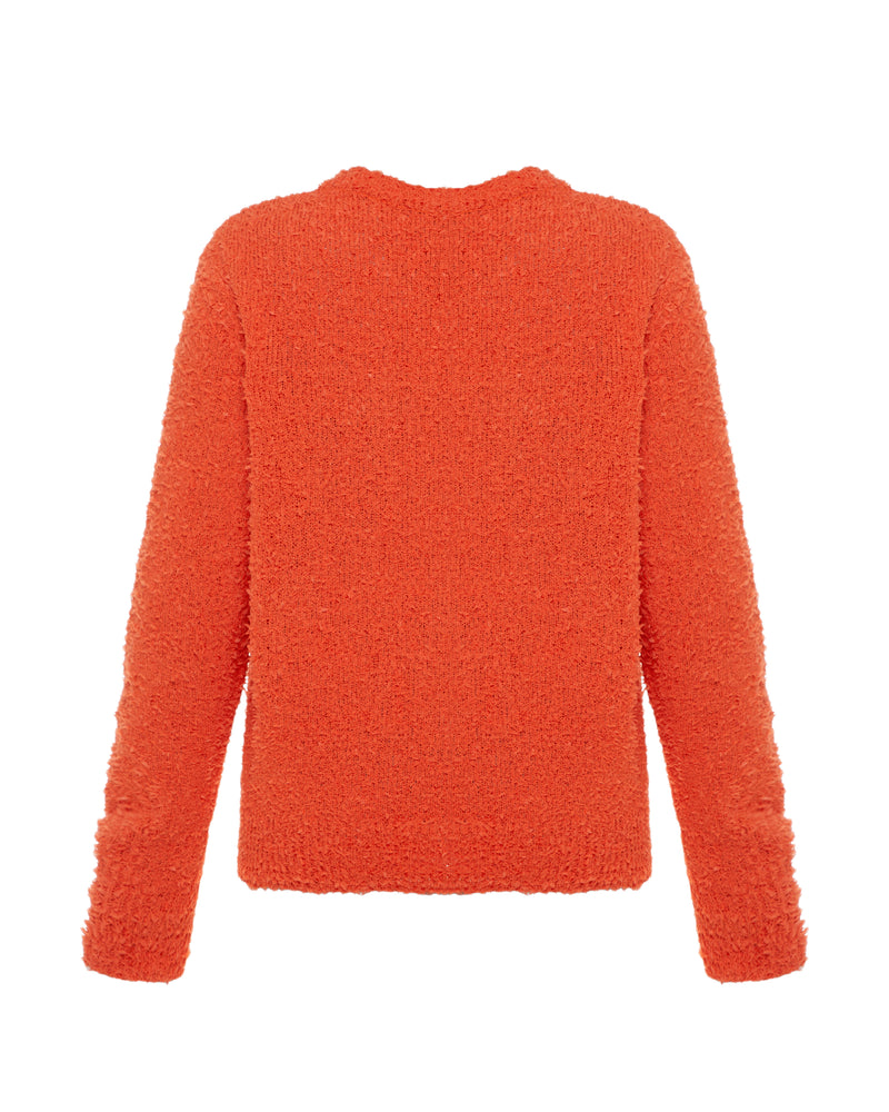 Cotton cardigan - Orange Red