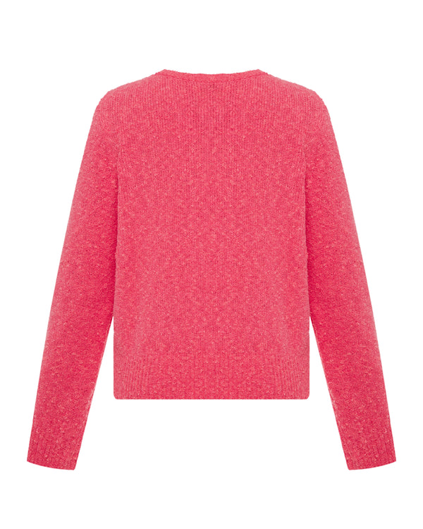 Cotton cardigan - Cherry Pink