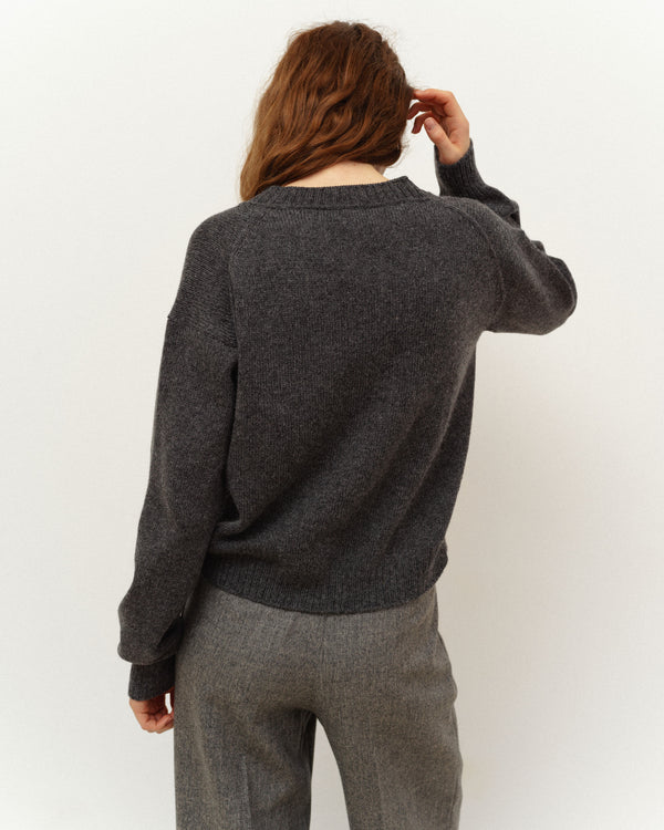 Wool cardigan - Grey Melange