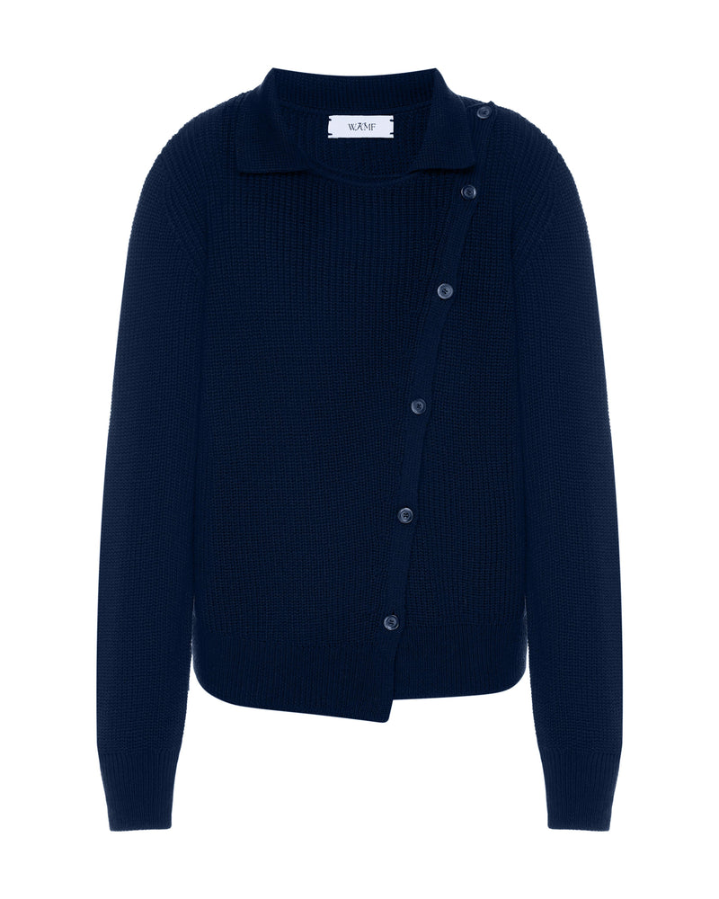 Wool cardigan blue