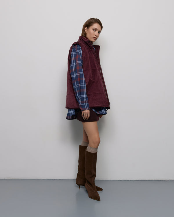 Quilted vest - Burgundy