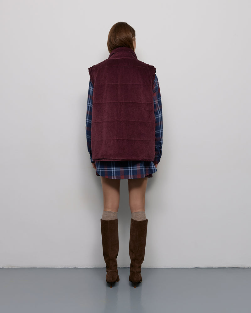 Quilted vest - Burgundy