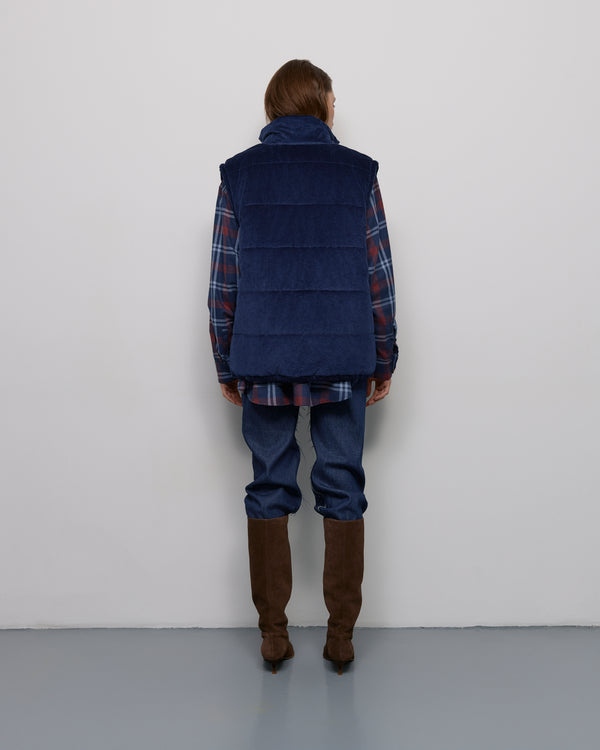 Quilted vest - Blue
