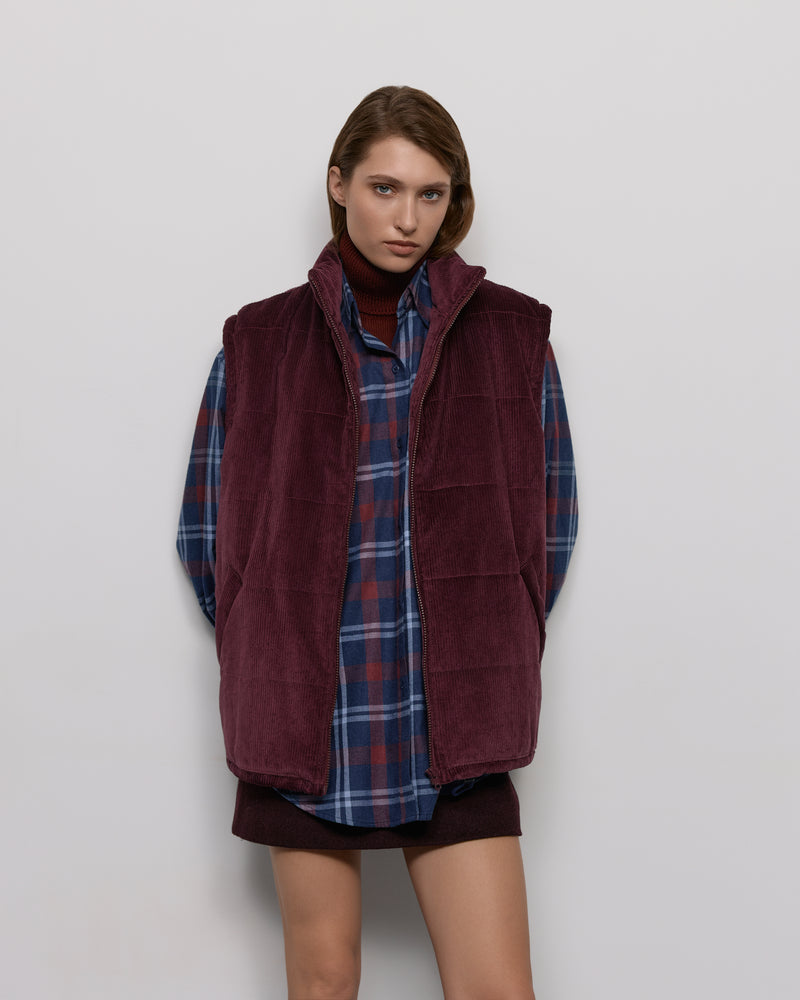 Plaid shirt - Blue-burgundy
