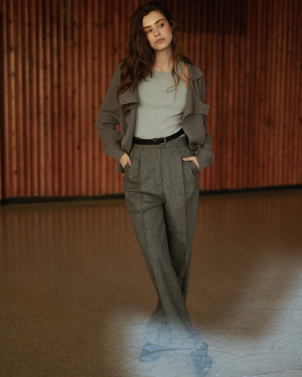 Wool cardigan grey