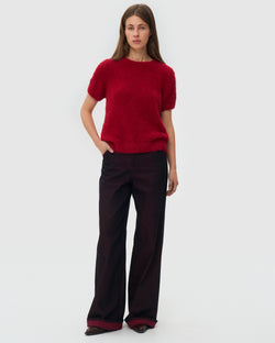 Turn Up Twisted Jeans - Red