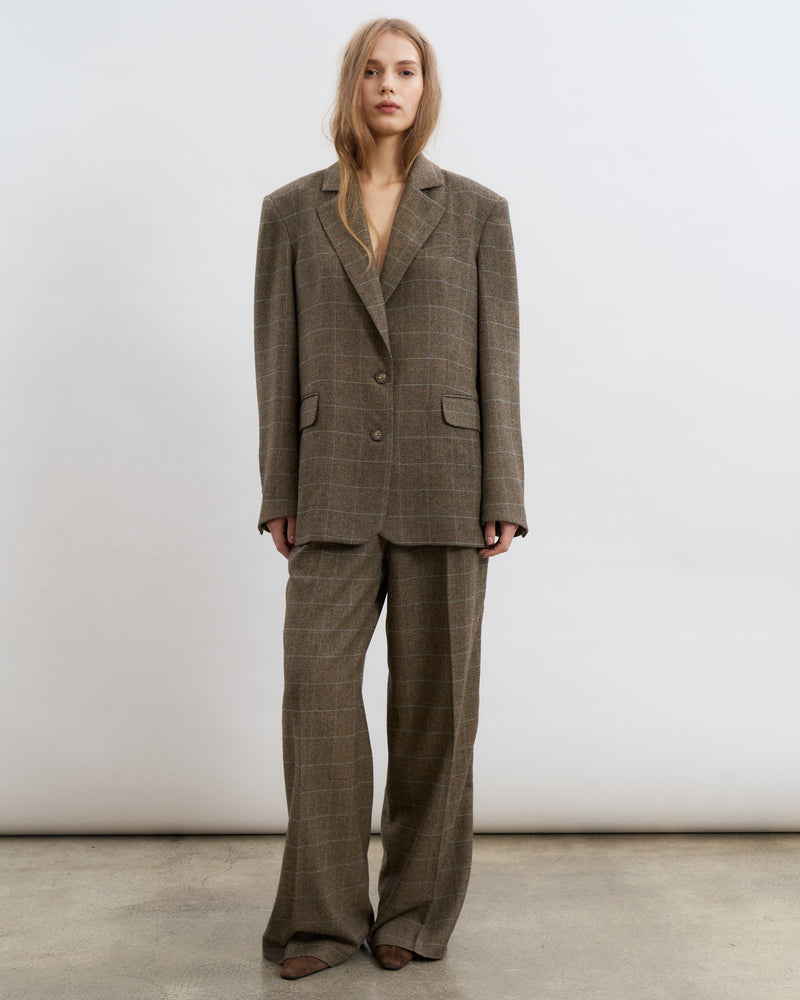 Wide-leg Trousers - Brown