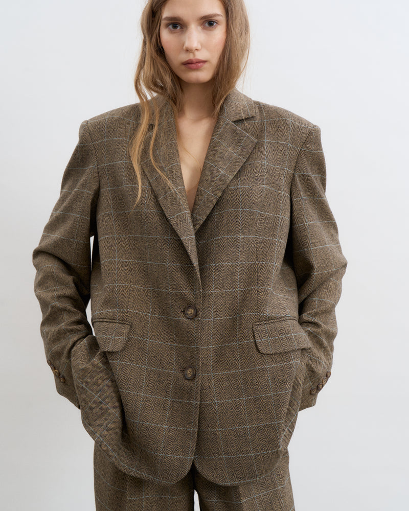 Oversized Blazer - Brown