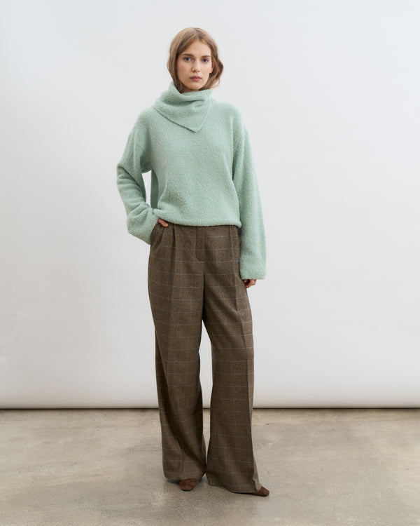 Baby Alpaca-Merino Wool Blend Sweater - Mint