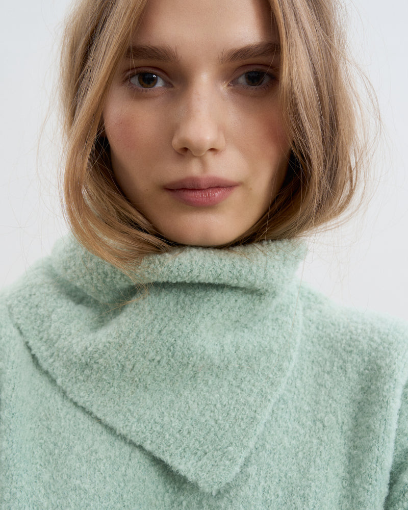 Baby Alpaca-Merino Wool Blend Sweater - Mint