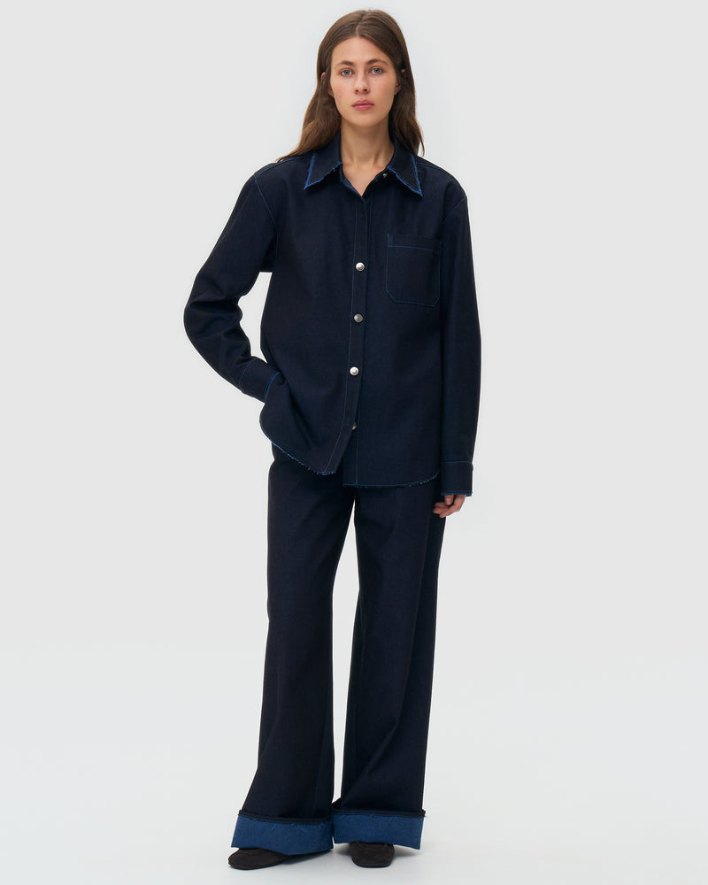 Turn Up Twisted Jeans - Blue