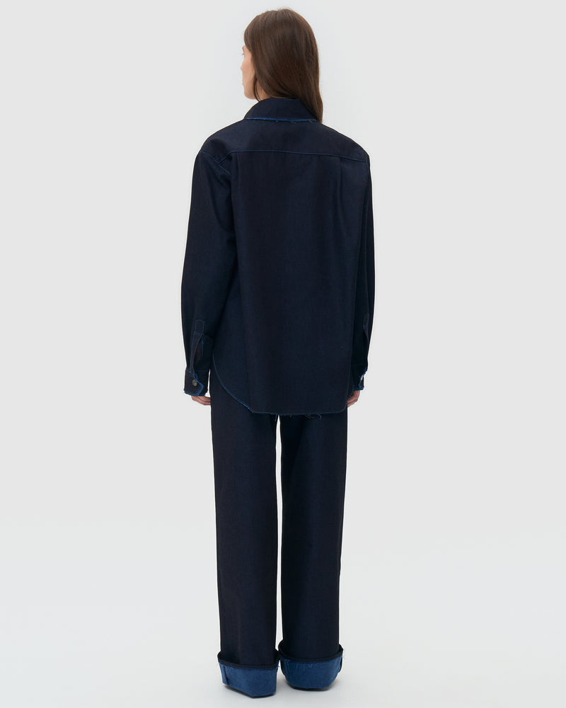 Turn Up Twisted Jeans - Blue
