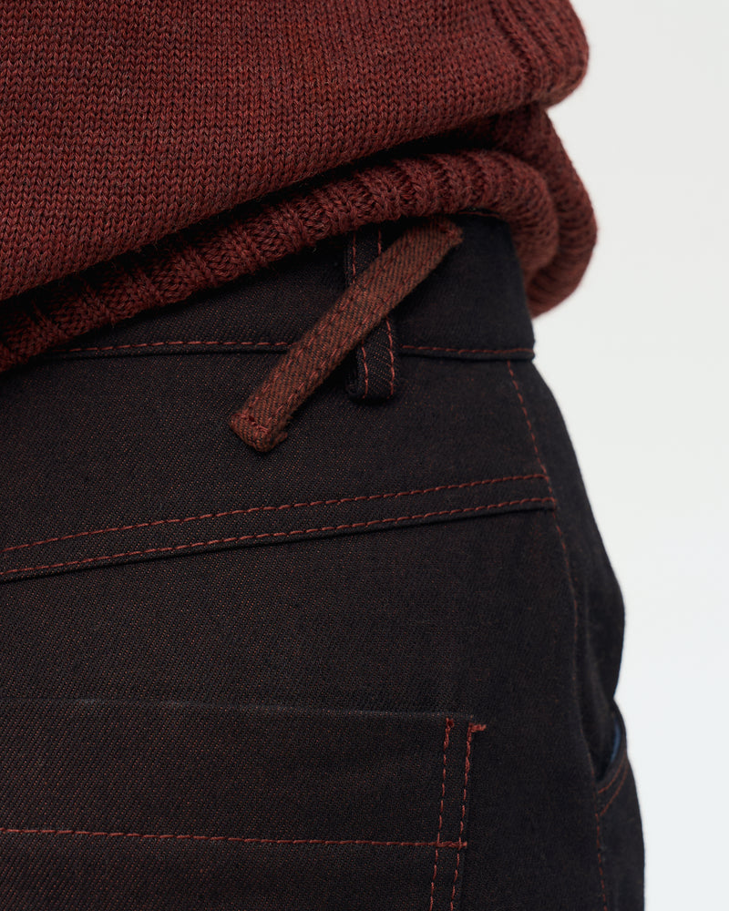 Turn Up Twisted Jeans - Brown
