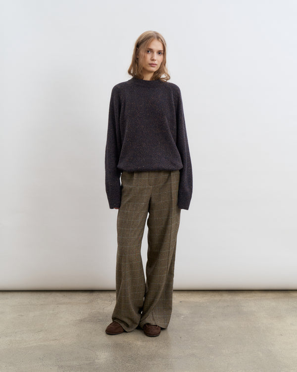 Alpaca-Merino Wool Blend Sweater - Brown