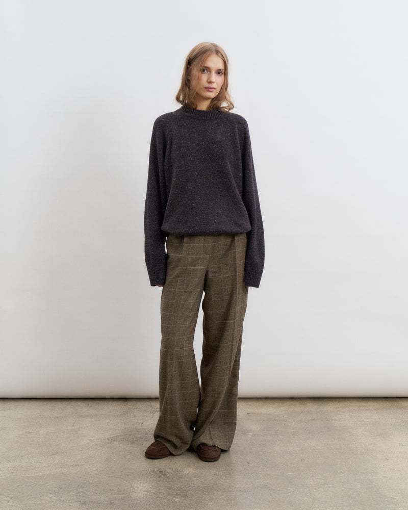 Wide-leg Trousers - Brown