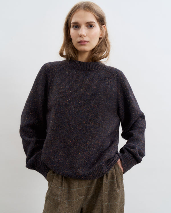 Alpaca-Merino Wool Blend Sweater - Brown