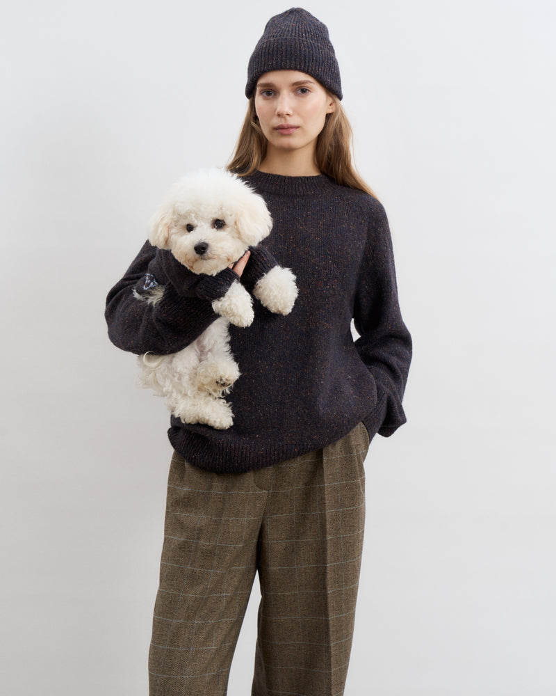 Alpaca-Merino Wool Blend Dog Sweater - Brown