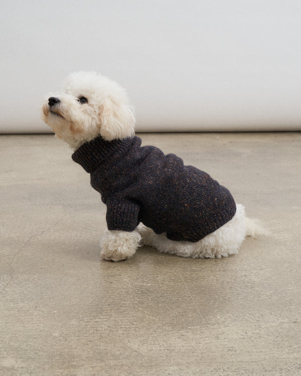 Alpaca-Merino Wool Blend Dog Sweater - Brown