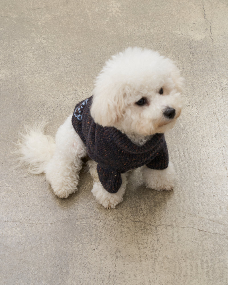 Alpaca-Merino Wool Blend Dog Sweater - Brown