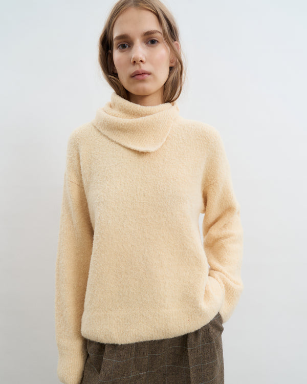 Baby Alpaca-Merino Wool Blend Sweater - Butter Yellow