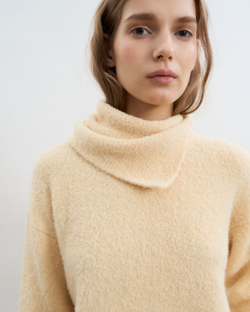 Baby Alpaca-Merino Wool Blend Sweater - Butter Yellow