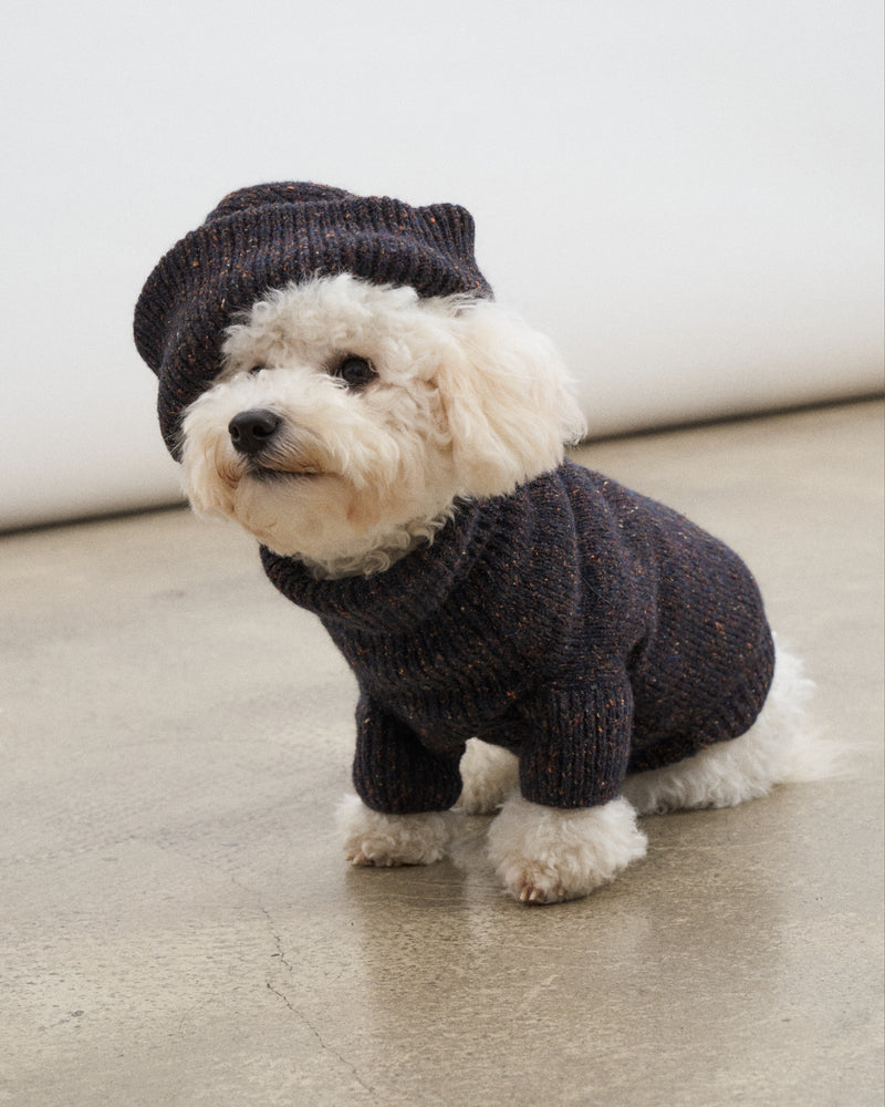 Alpaca-Merino Wool Blend Beanie - Brown