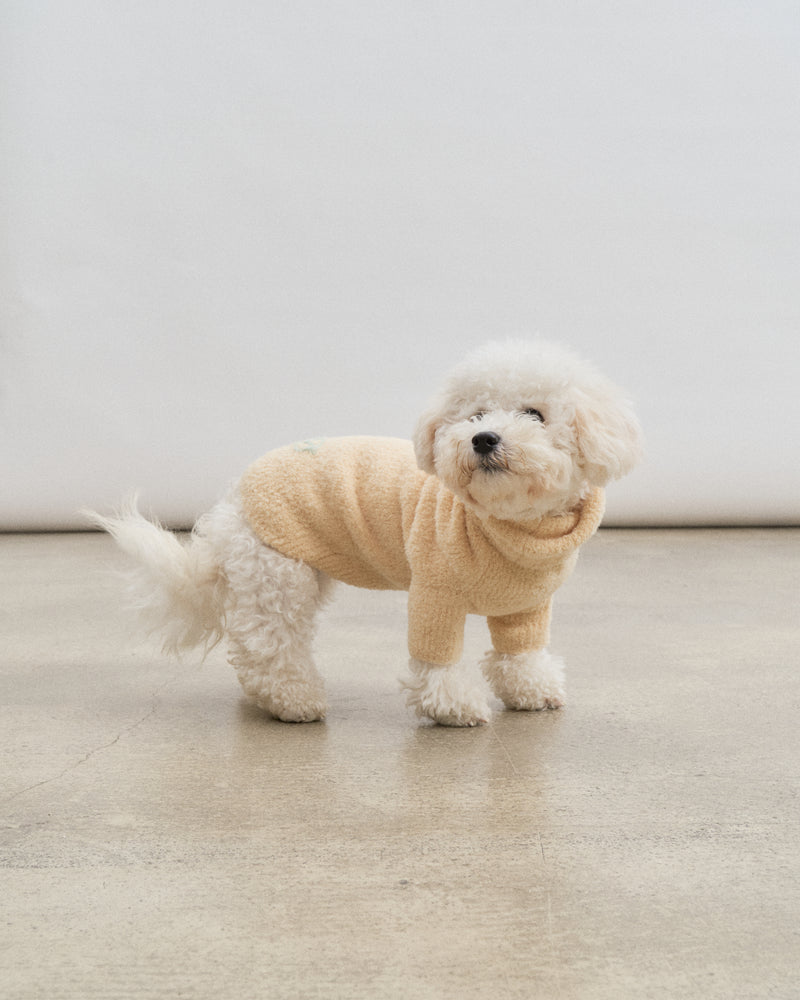 Baby Alpaca-Merino Wool Blend Dog Sweater - Butter Yellow