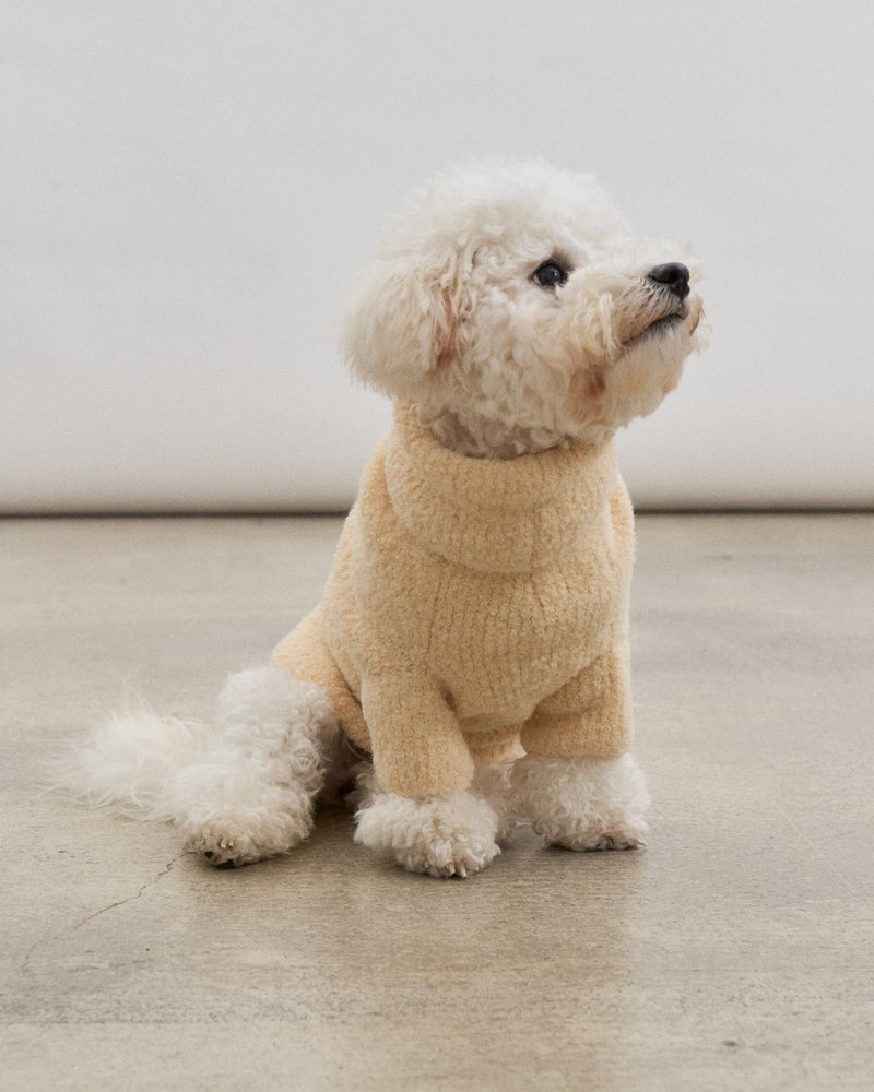 Baby Alpaca-Merino Wool Blend Dog Sweater - Butter Yellow