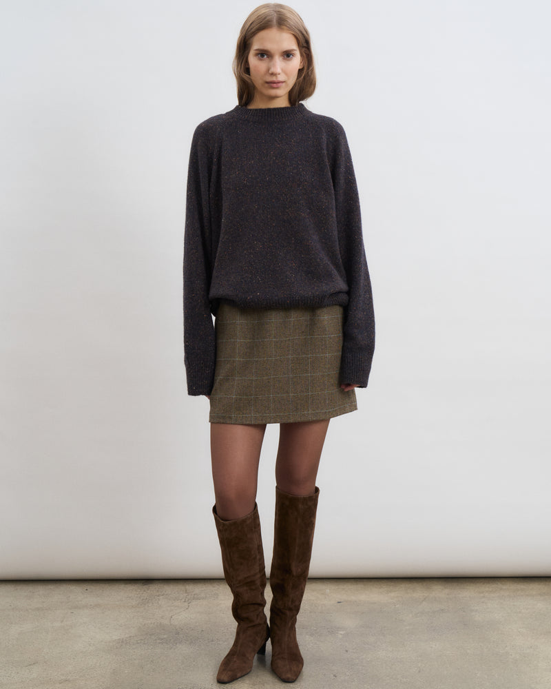 Alpaca-Merino Wool Blend Sweater - Brown