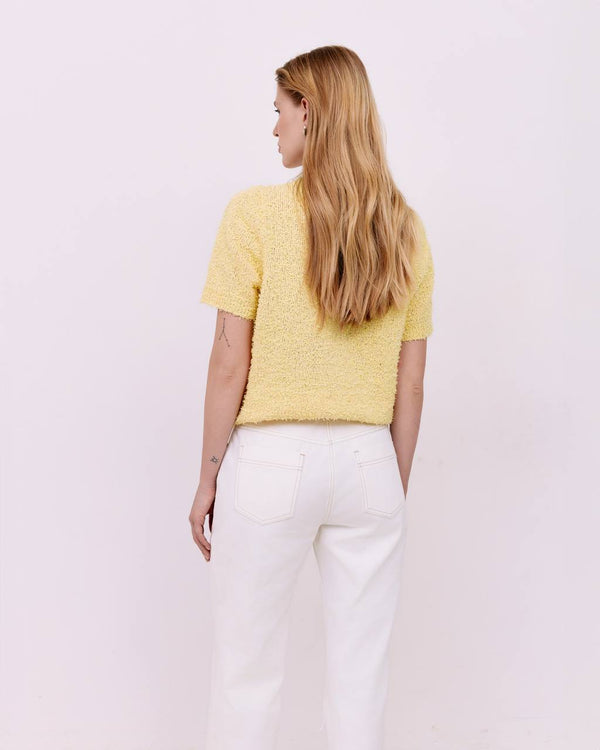 Cotton cardigan - Lemon