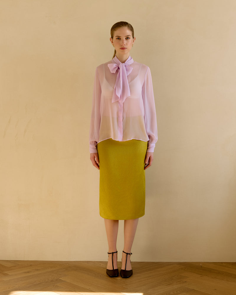 Silk chiffon shirt - Pale Purple