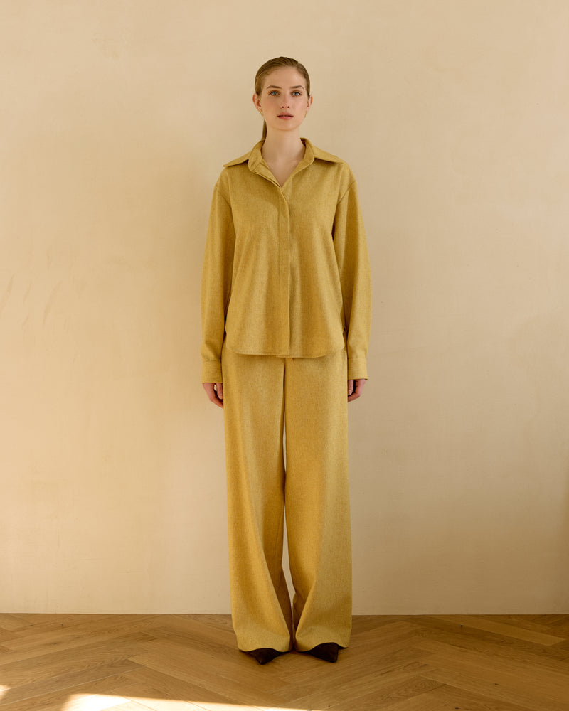 Wool Pants - Yellow Beige