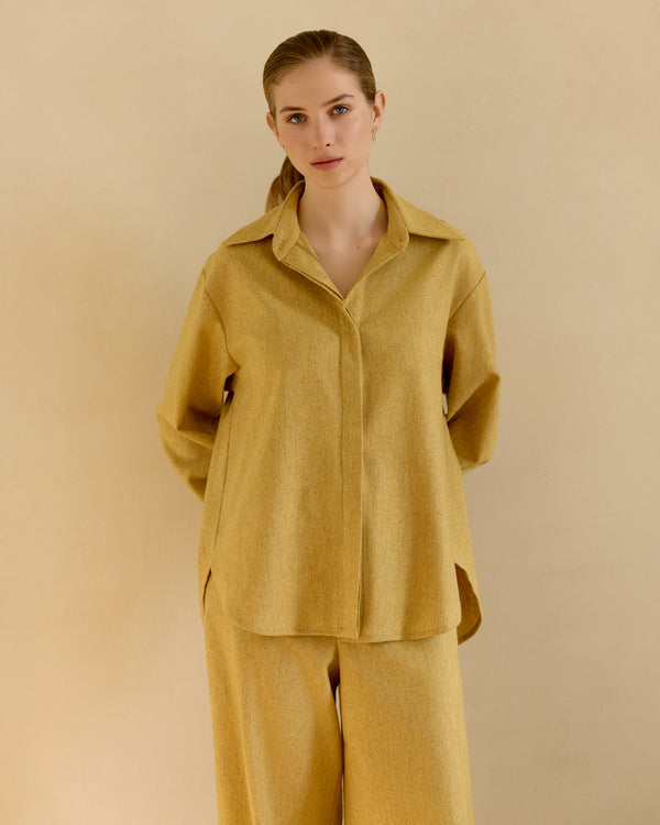Wool Shirt - Yellow Beige