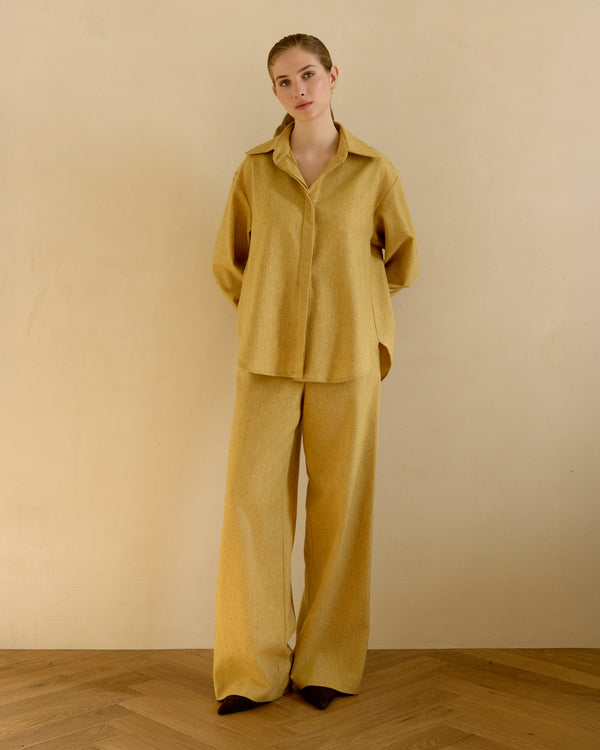 Wool Pants - Yellow Beige