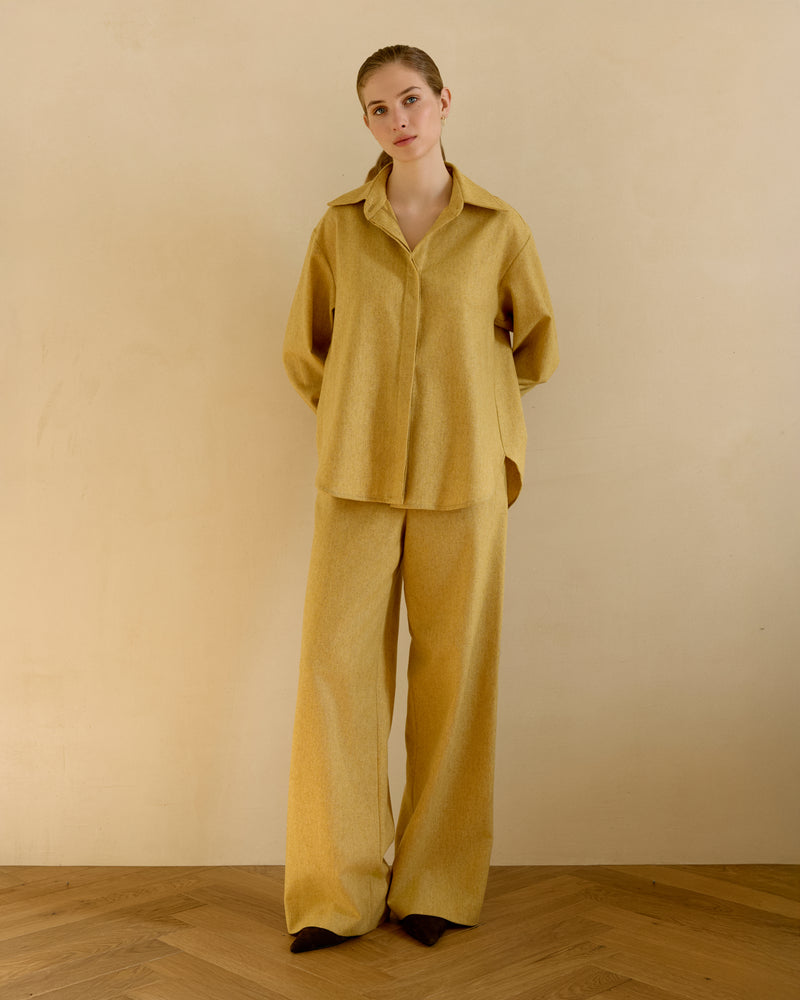 Wool Pants - Yellow Beige