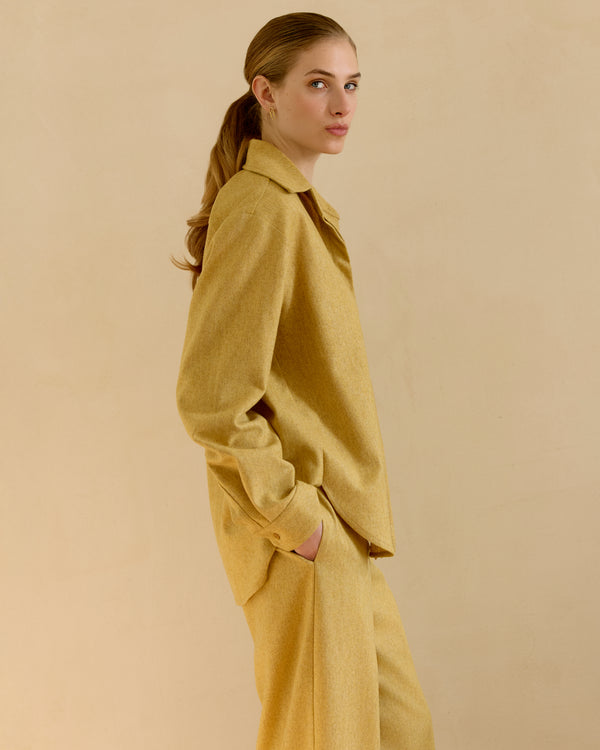 Wool Shirt - Yellow Beige