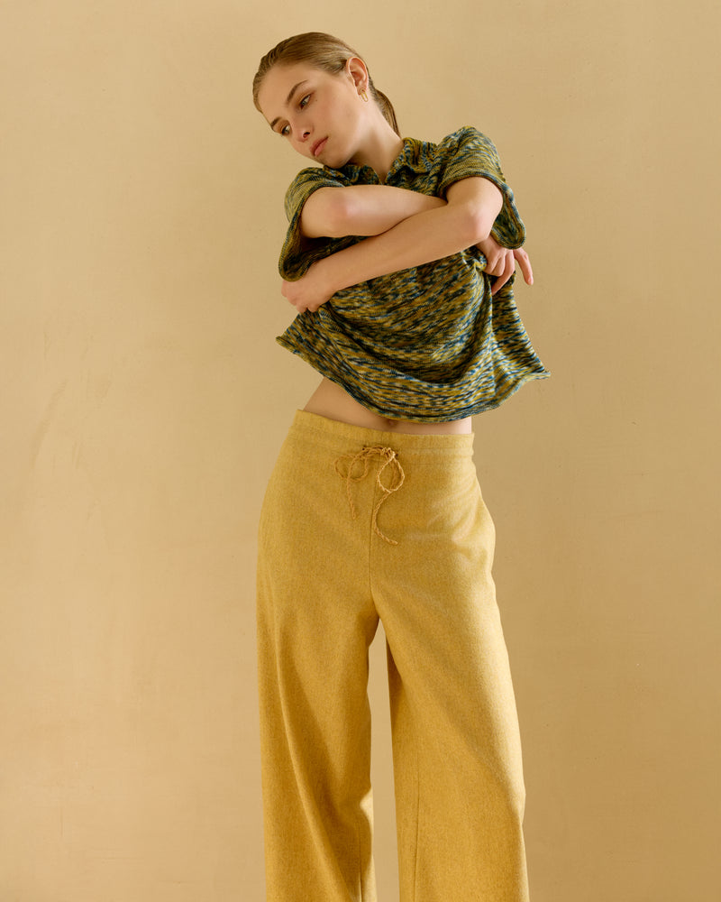 Wool Pants - Yellow Beige