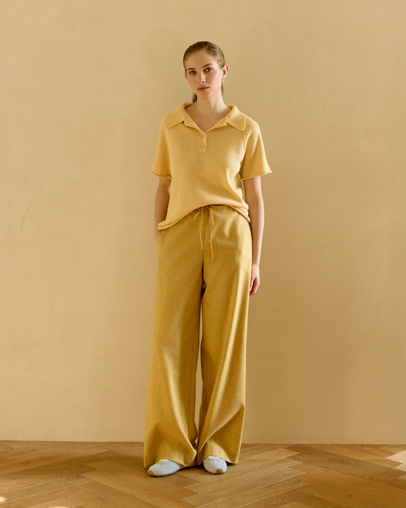 Wool Pants - Yellow Beige