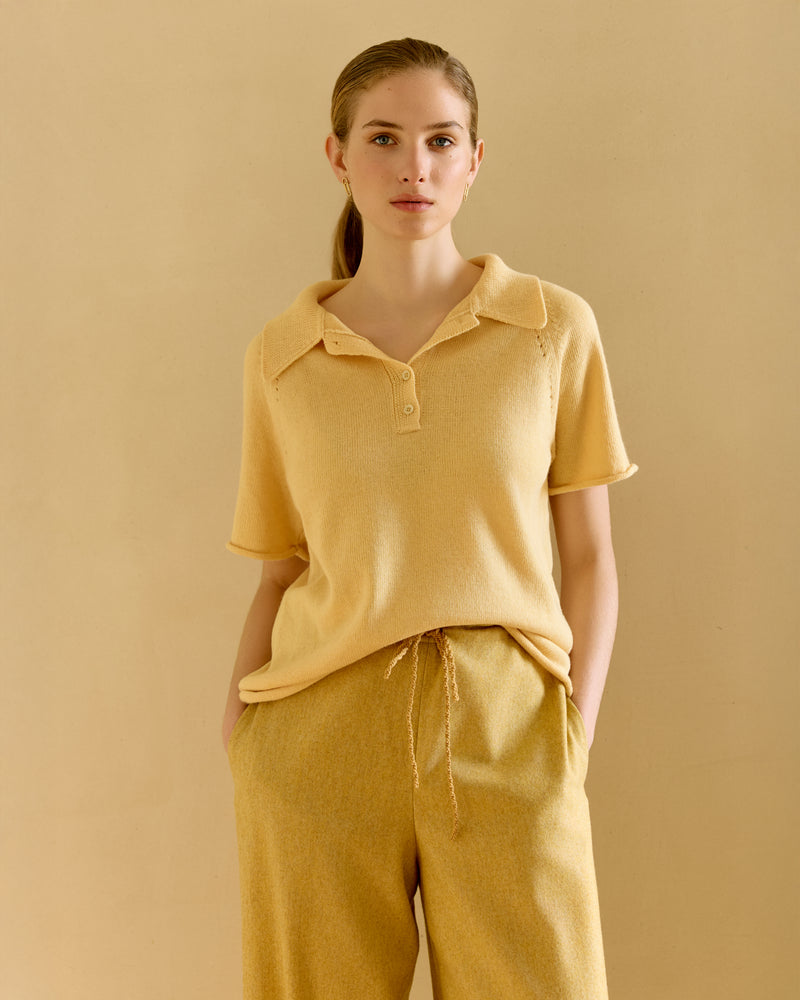 Wool Pants - Yellow Beige