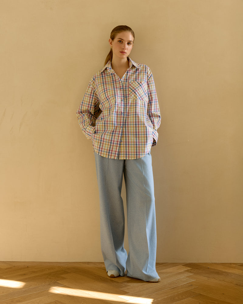 Plaid shirt - Blue-yellow