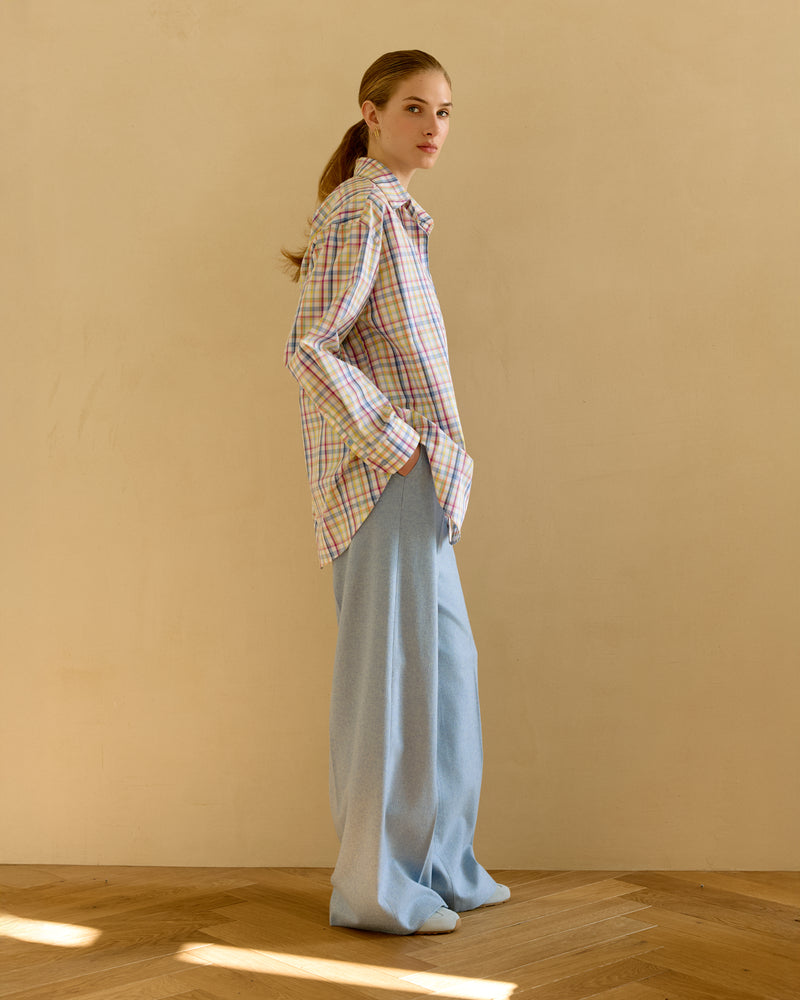 Plaid shirt - Blue-yellow