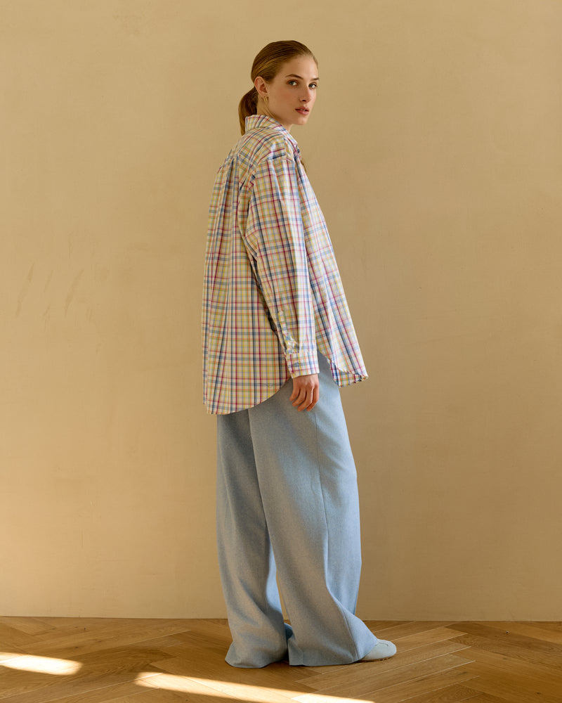 Plaid shirt - Blue-yellow