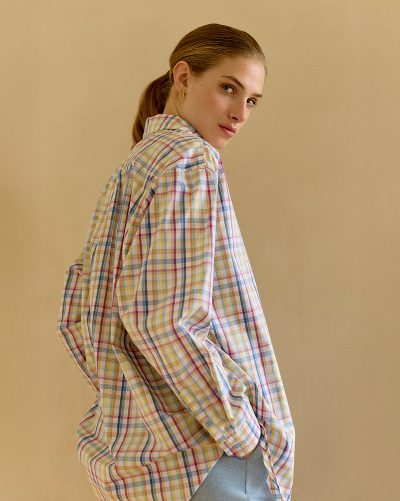 Plaid shirt - Blue-yellow