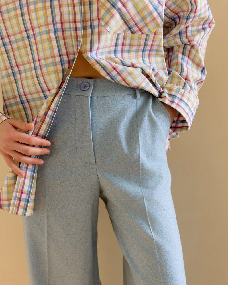 Plaid shirt - Blue-yellow